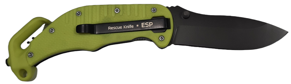 Záchranářský multifunkční nůž Rescue Knife Neon s rovným ostřím pohled